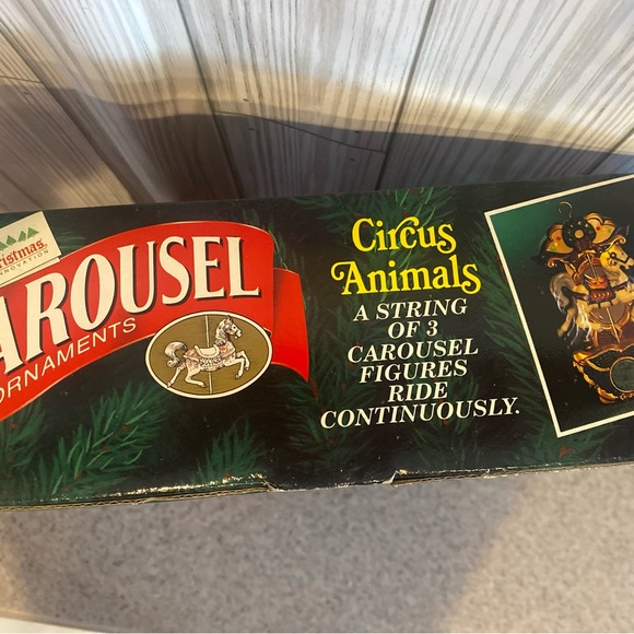 Mr. Christmas Carousel Ornaments Circus Animals Elephant Tiger Horse Animated - Picture 3 of 8